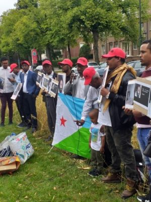 Journée des Martyrs. Commémoration à Bruxelles le 3 août 2019 face à l'ambassade de Djibouti (03-08-19)